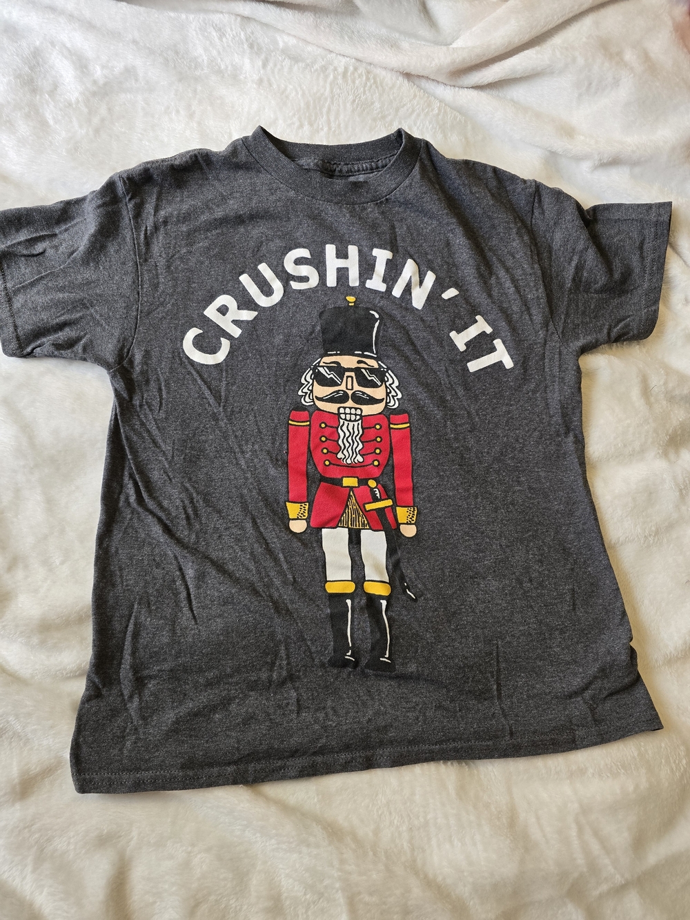 💖=3/$20 Mad Engine Boys "Crushin' It" Nutcracker Christmas Graphic T-Shirt
